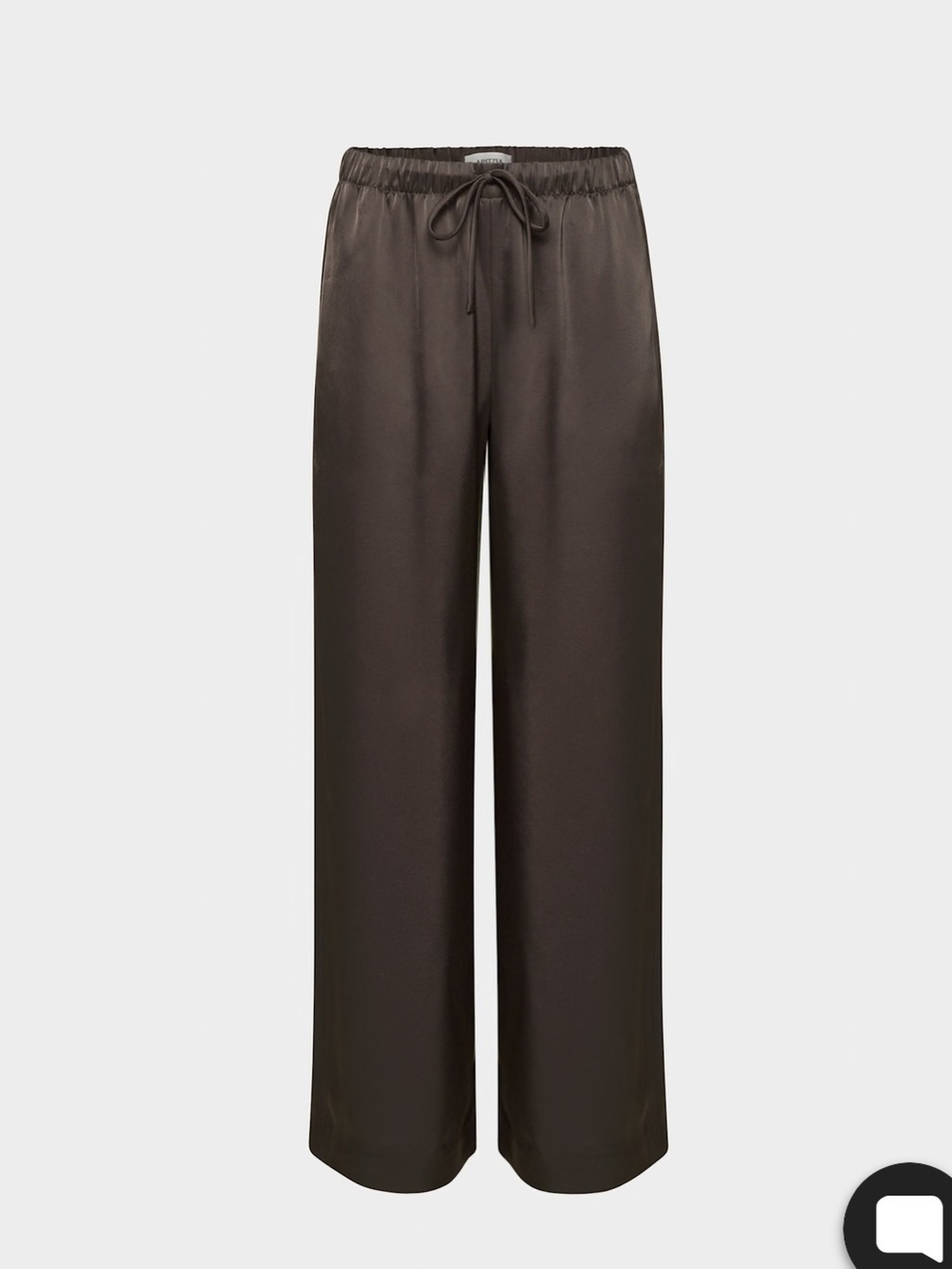 Aritzia Wilfred Lodge Pant satin Rich Mocha Brown Size M